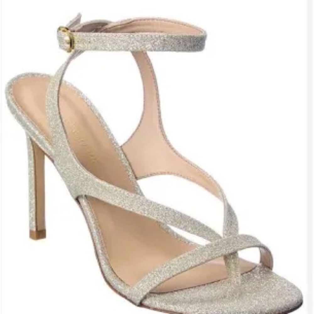 NWOB Stuart Weitzman Align 95 Gold Heels for Elegant Occasions